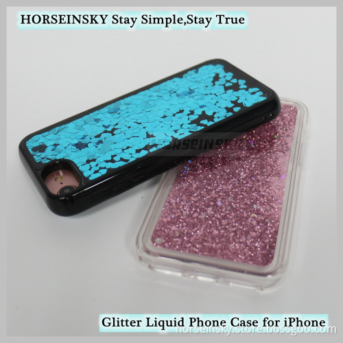 Glitter Liquid Phone Case PC Cases for Girls Shining Liquid Quicksand Flow Case